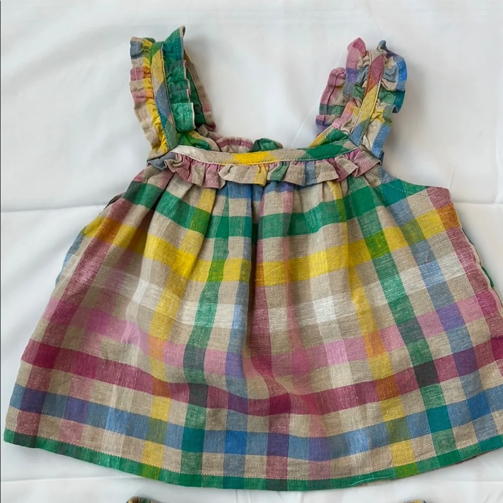 Like New - Size 3T Girls Gap Kids Colorful Plaid Matching Set - Picture 2 of 16